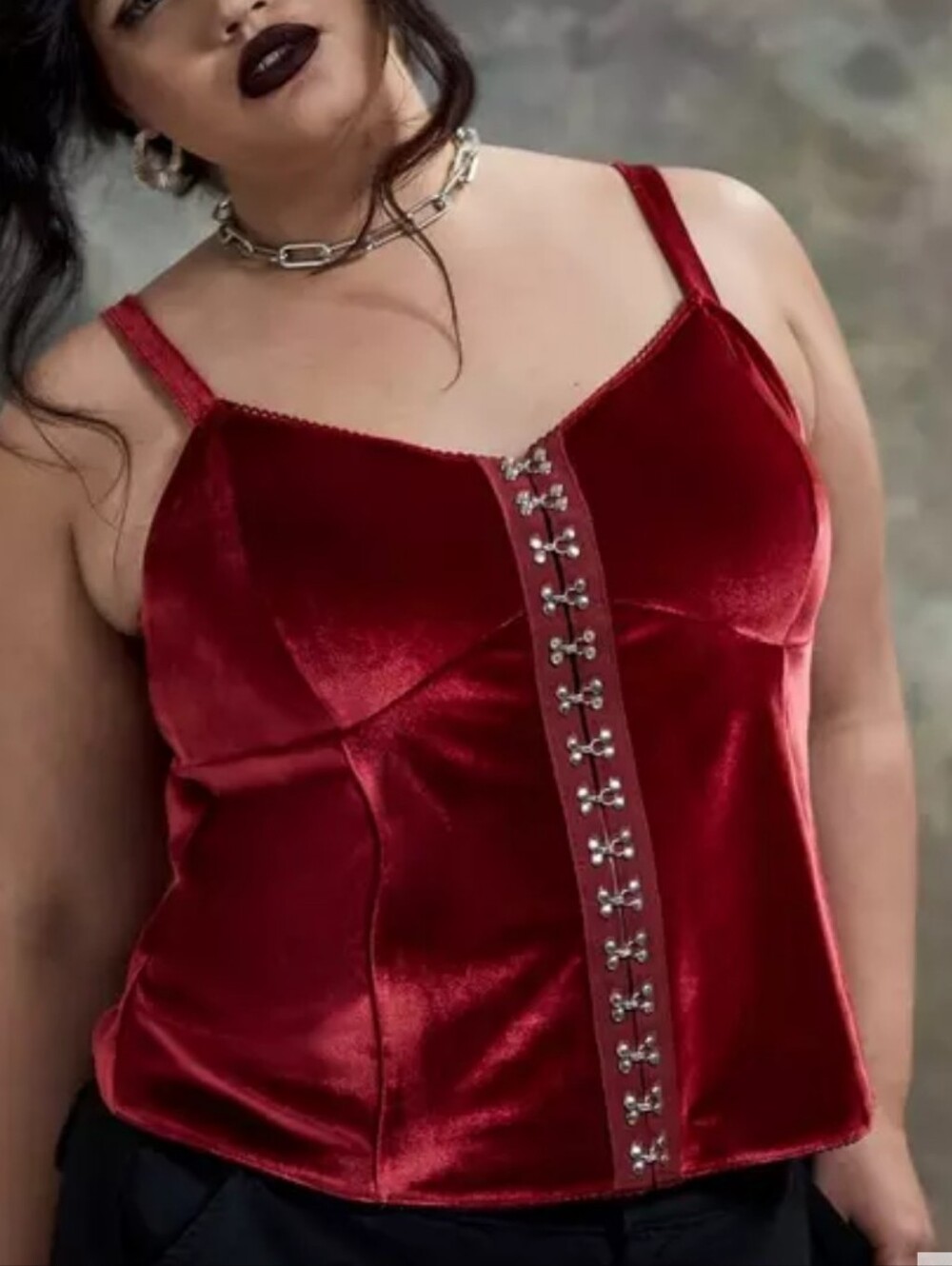 New Torrid Nightfall Velvet Corset Cami Tank 00 Large